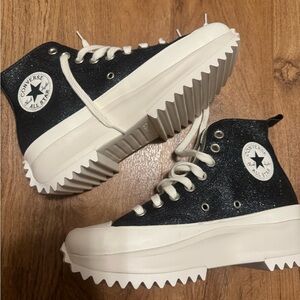 Converse Run Star Hike Hi Black Glitter 8
